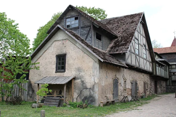 Old Village Houses Latvian Cinevilla Studio May 2019 — Stock Photo, Image