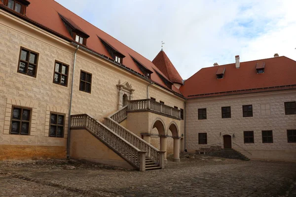 Courtyard Old Bauska Castle Latvia Sunny Autumn Day 2020 — Stock Photo, Image