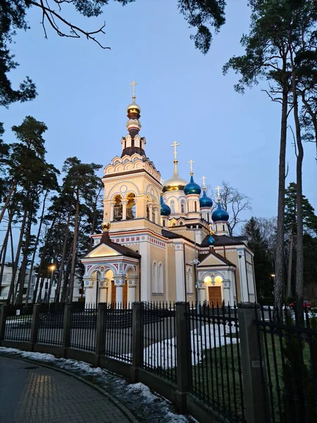 Ocak 2022 Letonya Nın Jurmala Tatil Beldesindeki Ortodoks Kilisesi — Stok fotoğraf