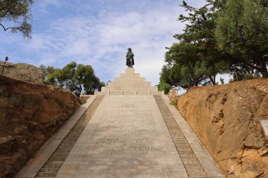 Ajaccio şehrinin Korsika adasındaki Napolyon anıtı. Fransa, Eylül 2019.