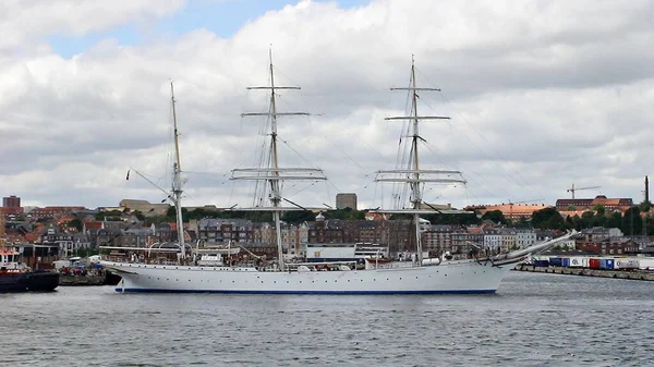 Stora Och Små Segelfartyg Och Yachter Den Danska Hamnen Århus — Stockfoto