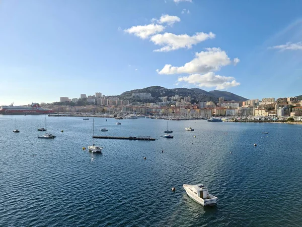 Ocak 2022 Ajaccio Şehrinin Deniz Kenarı Manzarasından — Stok fotoğraf