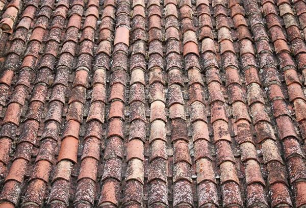 The traditional tiled roof on houses in the Basque country to prettify to small towns and villages.