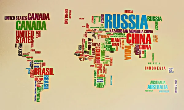 Mapa Geográfico Del Mundo Pared Donde Lugar Del Territorio Del Imagen De Stock