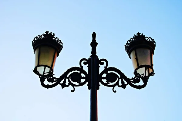Old Street Lamps Streets City Reminder Years Gone — Photo