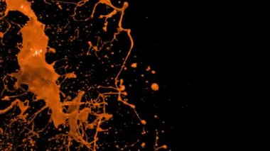 Makro fotoğrafçılıkta turuncu boya damlaları