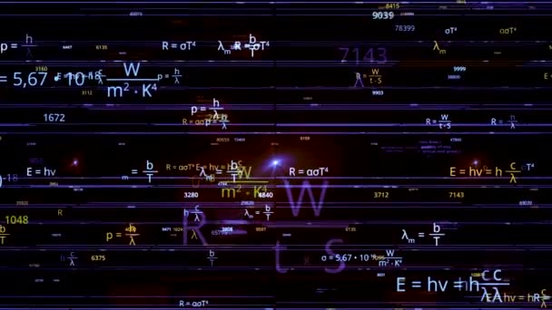 Animación de fórmulas matemáticas flotando en el aire — Vídeos de Stock