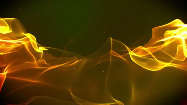 Figure abstraite animée dorée sur fond noir — Video