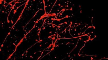 Makro fotoğrafçılıkta turuncu ve pembe boya damlaları.