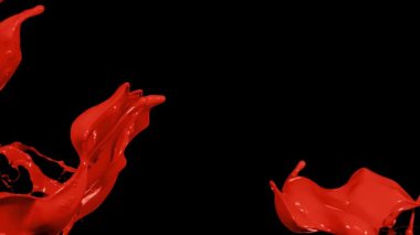 Makro fotoğrafçılıkta turuncu ve pembe boya damlaları.