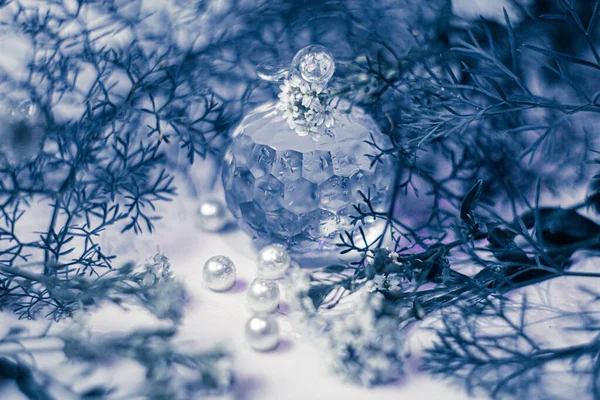 Vánoční Stromek Sněhem — Stock fotografie