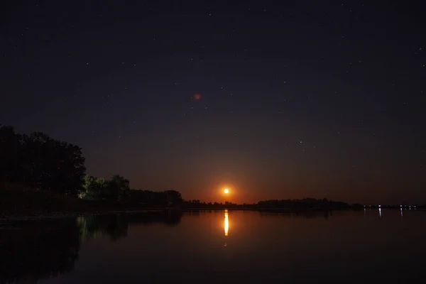 Moonrise Horizon Night — Stock Photo, Image