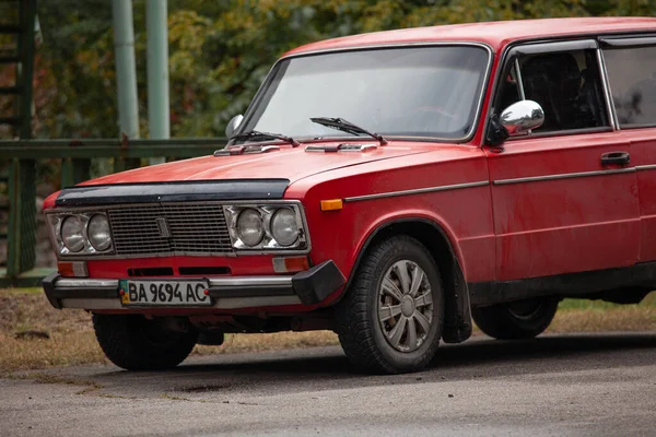 Mobil Merah Vaz Ussr — Stok Foto