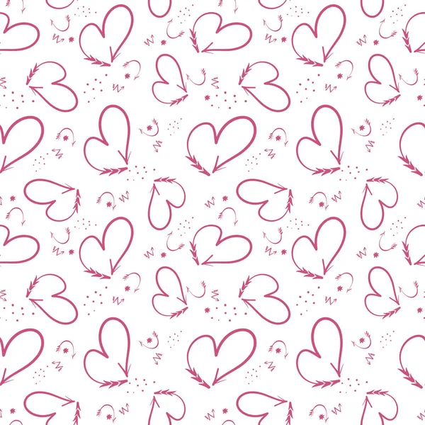 Бесшовный Рисунок Сердец День Святого Валентина — стоковое фото