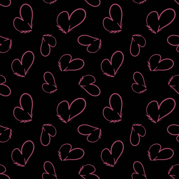 Бесшовный Рисунок Сердец День Святого Валентина Лицензионные Стоковые Изображения