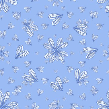 Kalplerin ve çiçeklerin kusursuz deseni