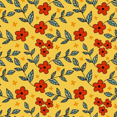 Pembe çiçekli kusursuz desen