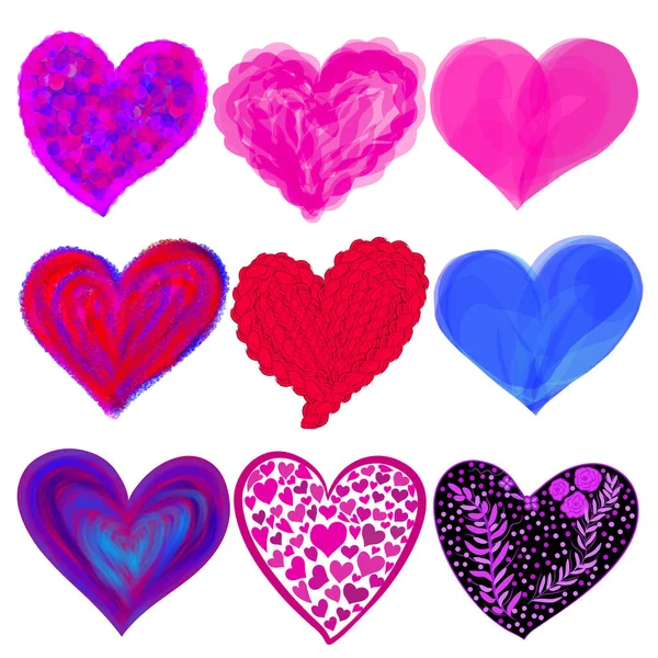 Seamless Pattern Hearts Valentine Day — Stock Photo, Image