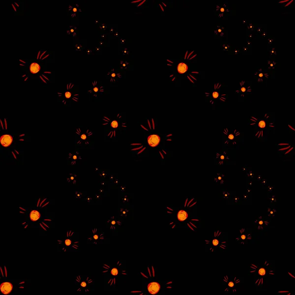 Seamless Pattern Space Meteorites — Stock Photo, Image