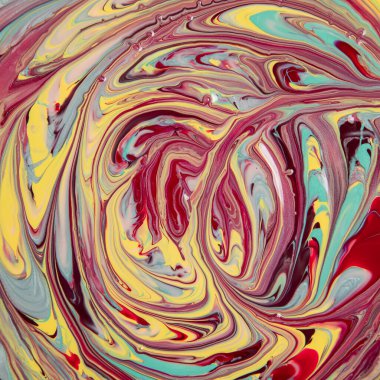 Bir sürü karışık rengi olan soyut bir fotoğraf. Baskın mor. Harika bir doku ve arka plan. Renkli konsept.