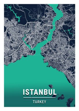 İstanbul - Türkiye Mavi Şehir Haritası dünyanın en ünlü şehirlerinin güzel bir kopyası. Bu fiyata böyle bir baskı bulamazsın..