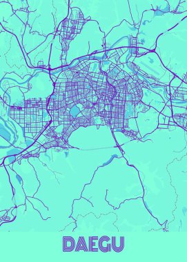 Daegu - Güney Kore Galaksi Şehri Haritası dünyanın en ünlü şehirlerinin güzel bir kopyası. Bu fiyata böyle bir baskı bulamazsın..