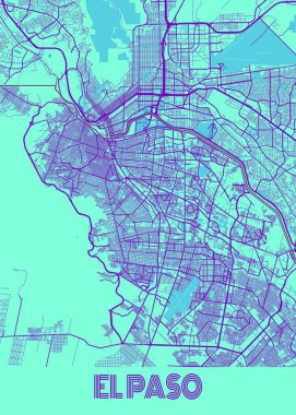 El Paso - Birleşik Devletler Galaksi Şehri Haritası dünyanın en ünlü şehirlerinin güzel bir kopyası. Bu fiyata böyle bir baskı bulamazsın..