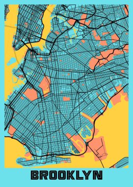Brooklyn - Amerika Birleşik Devletleri Gloria City Haritası dünyanın en ünlü şehirlerinin güzel birer kopyası. Bu fiyata böyle bir baskı bulamazsın..