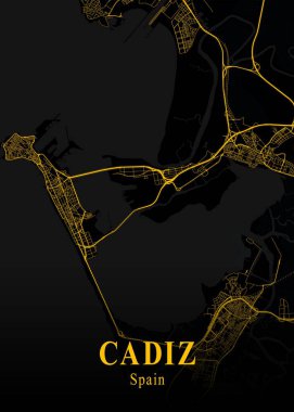 Cadiz - İspanya Altın Şehir Haritası dünyanın en ünlü şehirlerinin güzel baskılarıdır. Bu fiyata böyle bir baskı bulamazsın..