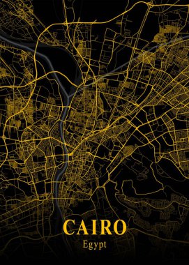 Kahire - Mısır Altın Şehir Haritası dünyanın en ünlü şehirlerinin güzel baskılarıdır. Bu fiyata böyle bir baskı bulamazsın..