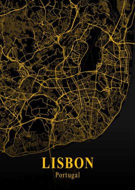 Lizbon - Portekiz Altın Şehir Haritası dünyanın en ünlü şehirlerinin güzel baskılarıdır. Bu fiyata böyle bir baskı bulamazsın..
