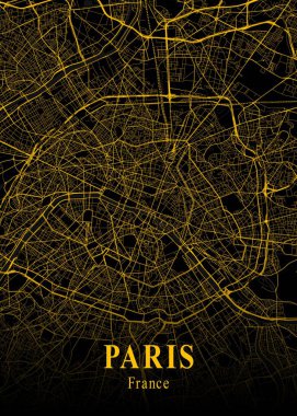 Paris - Fransa Altın Şehir Haritası dünyanın en ünlü şehirlerinin güzel baskılarıdır. Bu fiyata böyle bir baskı bulamazsın..