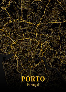 Porto - Portekiz Altın Şehir Haritası dünyanın en ünlü şehirlerinin güzel baskılarıdır. Bu fiyata böyle bir baskı bulamazsın..