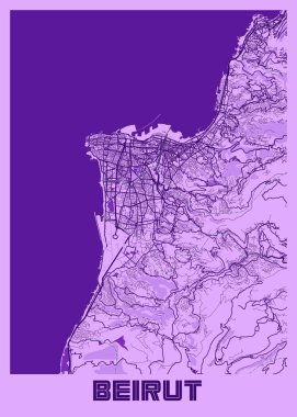 Beyrut - Lübnan Lavanta Şehri Haritası dünyanın en ünlü şehirlerinin güzel baskılarıdır. Bu fiyata böyle bir baskı bulamazsın..