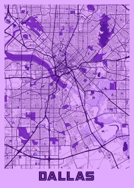 Dallas - Amerika Birleşik Devletleri Lavanta Şehri Haritası dünyanın en ünlü şehirlerinin güzel baskılarıdır. Bu fiyata böyle bir baskı bulamazsın..