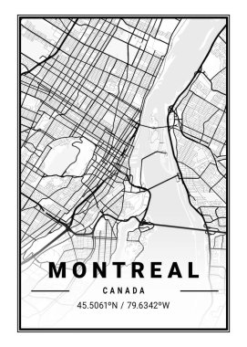 Montreal - Kanada Işık Şehri Haritası dünyanın en ünlü şehirlerinin güzel bir kopyası. Bu fiyata böyle bir baskı bulamazsın..