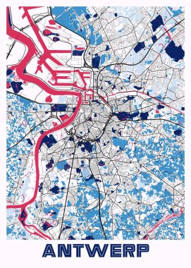 Antwerp - Belçika MilkTea City Haritası dünyanın en ünlü şehirlerinin güzel baskılarıdır. Bu fiyata böyle bir baskı bulamazsın..