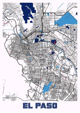 El Paso - Amerika Birleşik Devletleri MilkTea Şehri Haritası dünyanın en ünlü şehirlerinin güzel baskılarıdır. Bu fiyata böyle bir baskı bulamazsın..