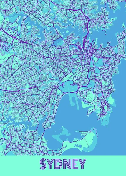 Sydney Australien Galaxy City Map Ist Eine Wunderschöne Kopie Der — Stockfoto