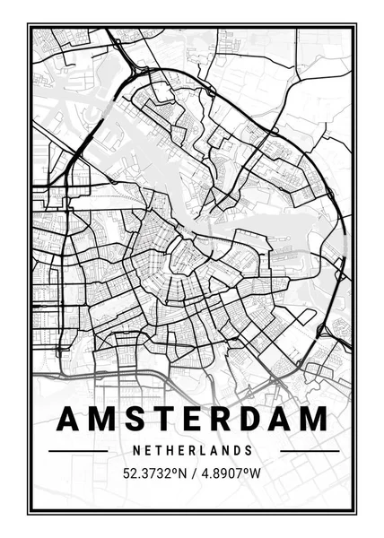 Amsterdam - Netherlands  Light City Map is beautiful prints of the world\'s most famous cities. You will not find a similar print at this great price.
