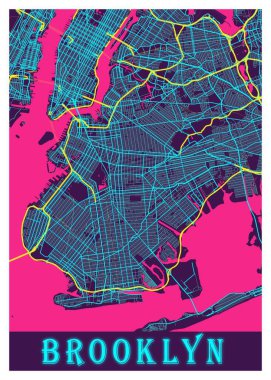 Brooklyn - Amerika Birleşik Devletleri Neon Şehir Haritası dünyanın en ünlü şehirlerinin güzel bir kopyası. Bu fiyata böyle bir baskı bulamazsın..