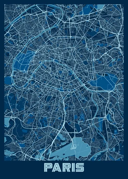 Παρίσι Γαλλία Χάρτης Της Πόλης Της Ειρήνης Είναι Όμορφες Εκτυπώσεις — Φωτογραφία Αρχείου