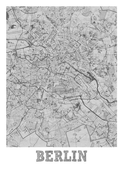 Berlijn Duitsland Pencil City Map Een Prachtige Prent Van Werelds — Stockfoto