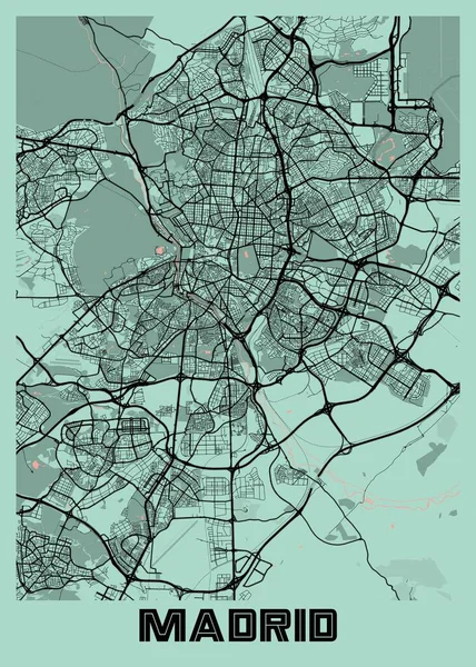 Madrid - Spain Peony City Map is beautiful prints of the world\'s most famous cities. You will not find a similar print at this great price.