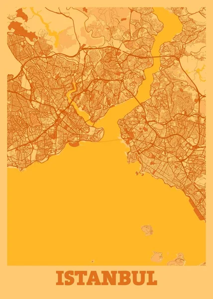 Istanbul Die Türkei Sunset City Map Ist Eine Wunderschöne Kopie — Stockfoto