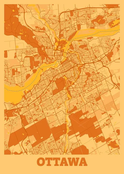 Ottawa Canada Sunset City Map Ist Eine Wunderschöne Kopie Der — Stockfoto