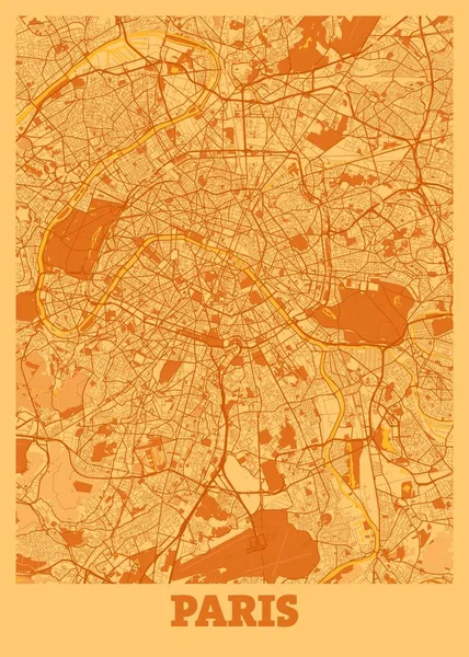 Paris Frankreich Sunset City Map Ist Eine Wunderschöne Kopie Der — Stockfoto
