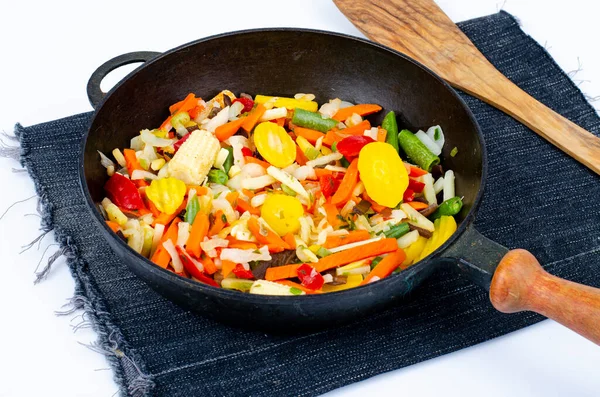 Bandeja Verduras Temporada Sartén Alimentos Saludables Vegetarianismo Estudio Foto — Foto de Stock