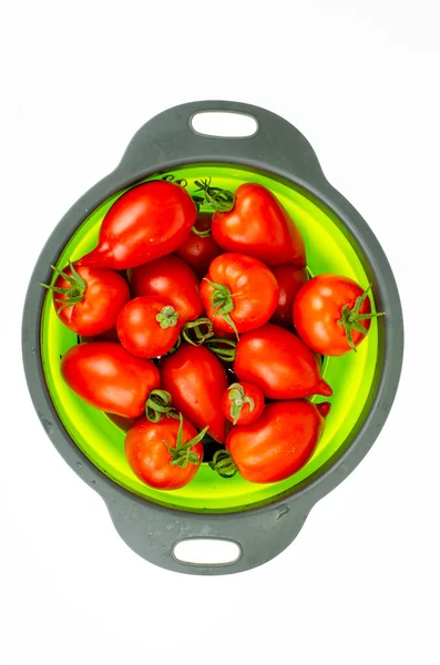 Tomates Rouges Ovales Mûres Photo Studio — Photo