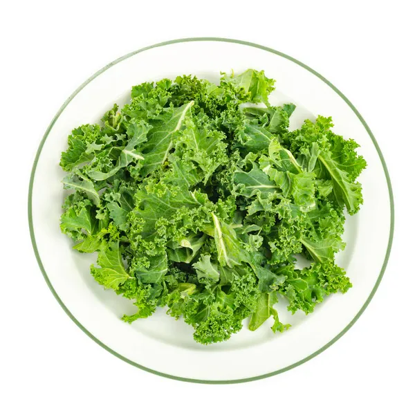 Färska Gröna Grönkål Blad Vegetarisk Meny Hälsosam Kost Studiofoto — Stockfoto